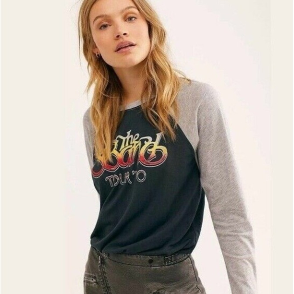 Daydreamer‎ x Free People Bodysuit Graphic Print Rock N Roll Grunge Small